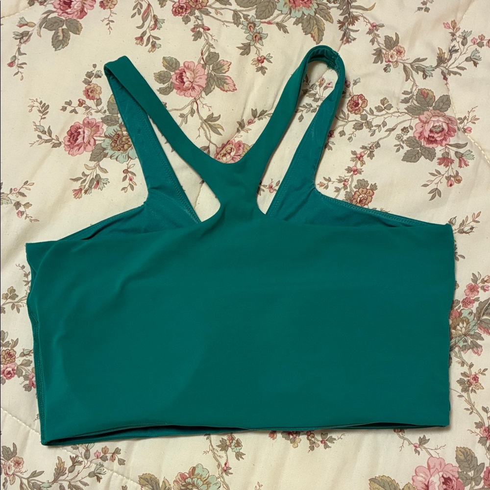 Lululemon Green Racerback Crop Top Sports Bra